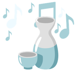 Sake and Musical notes