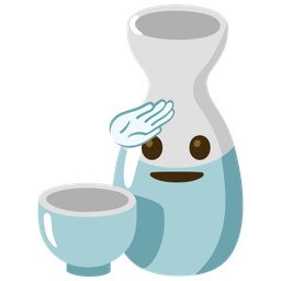 Sake and Saluting face