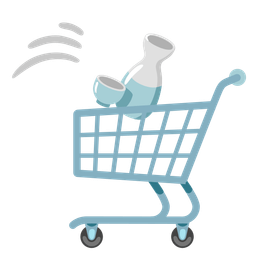 Sake and Shopping cart
