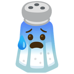 Salt and Anxious face with sweat