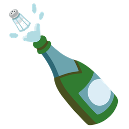 Salt and Bottle with popping cork