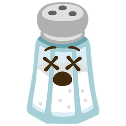 Salt and Face with crossed-out eyes