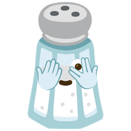 Salt and Face with peeking eye