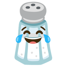 Salt and Face with tears of joy