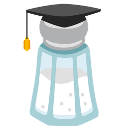 Salt and Graduation cap
