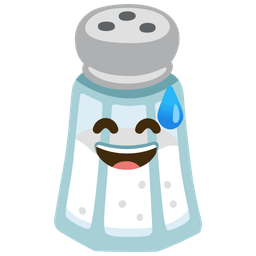 Salt and Grinning face with sweat