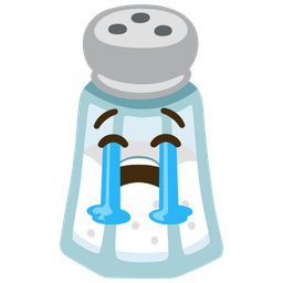 Salt and Loudly crying face