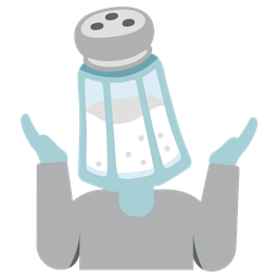 Salt and Person shrugging