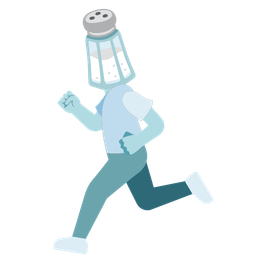 Salt and Running shoe