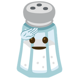 Salt and Saluting face