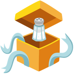 Salt and Wrapped gift