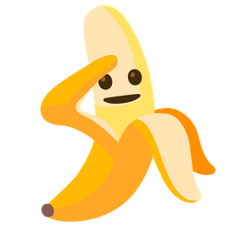 saluting face and banana