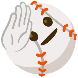 saluting face and baseball