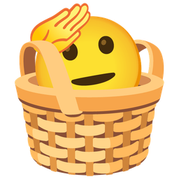 saluting face and basket