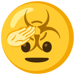 saluting face and biohazard