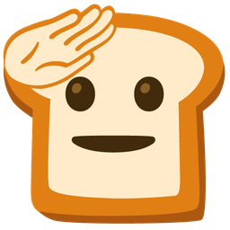 saluting face and bread