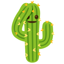 saluting face and cactus