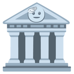 saluting face and classical building