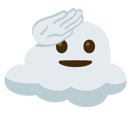 saluting face and cloud