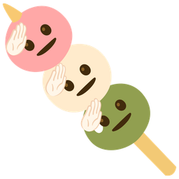 saluting face and dango