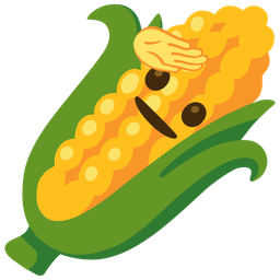 saluting face and ear of corn