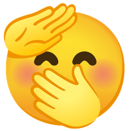 saluting face and face with hand over mouth