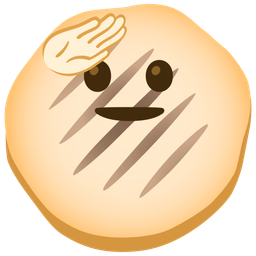 saluting face and flatbread