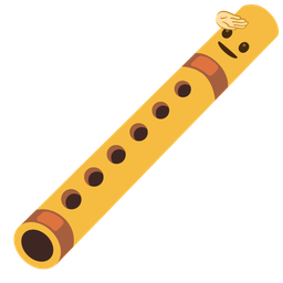 saluting face and flute