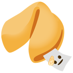 saluting face and fortune cookie