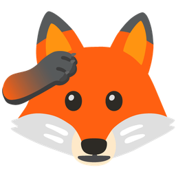 saluting face and fox