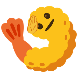 saluting face and fried shrimp