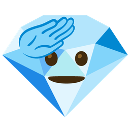 saluting face and gem stone