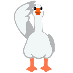 saluting face and goose