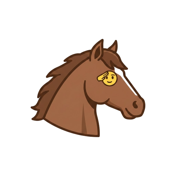 Saluting face and Horse