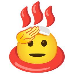 saluting face and hot springs