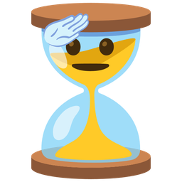 saluting face and hourglass not done