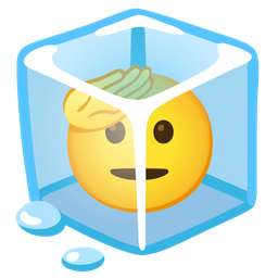 saluting face and ice