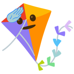 saluting face and kite