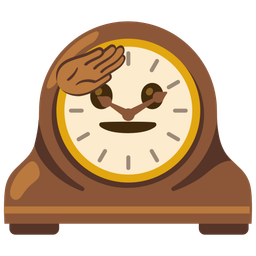 saluting face and mantelpiece clock