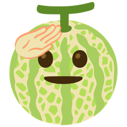 saluting face and melon