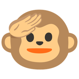 saluting face and monkey face