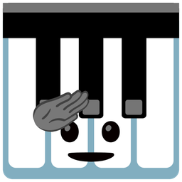saluting face and musical keyboard