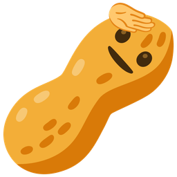 saluting face and peanuts