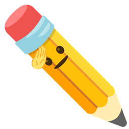 saluting face and pencil