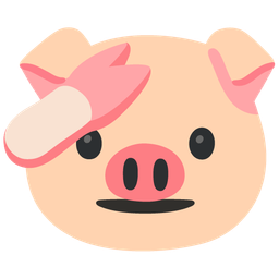 saluting face and pig face