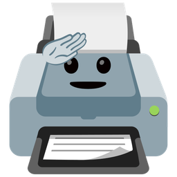 saluting face and printer