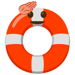 saluting face and ring buoy