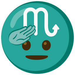 saluting face and Scorpio