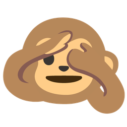 saluting face and see-no-evil monkey