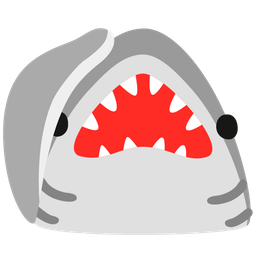 saluting face and shark